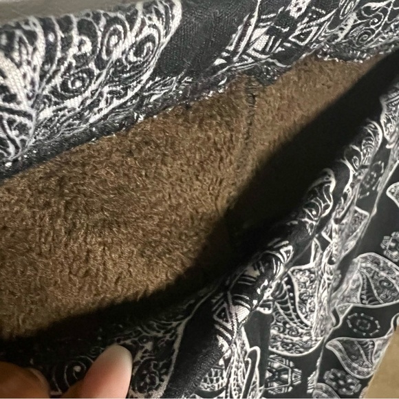 Cozy Fleece Fur Lined Elephant Stretch Pant Leggings SZ XL - Picture 2 of 6